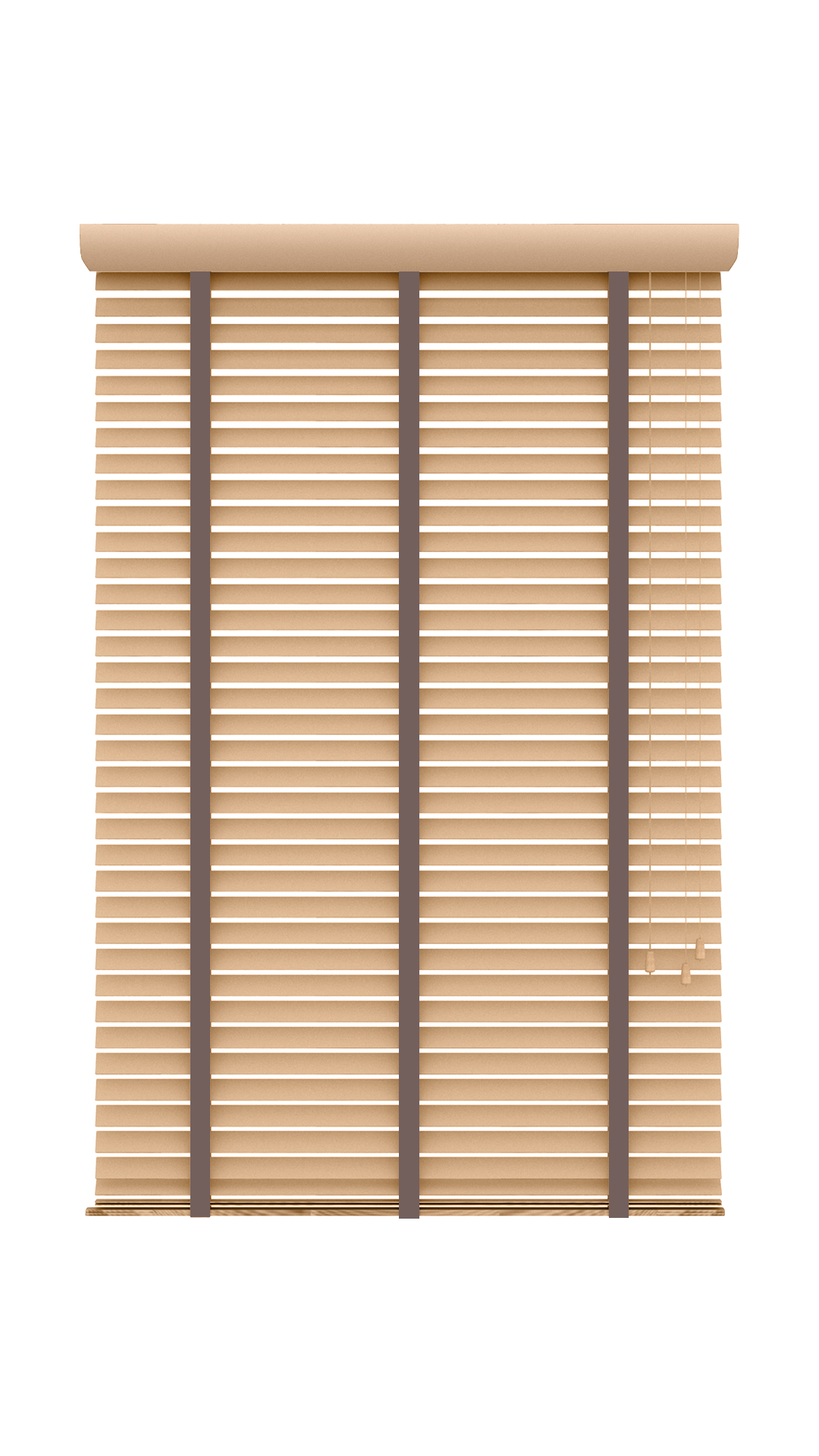 Basswood Jaloezie met Ladderband 50mm Licht Eik