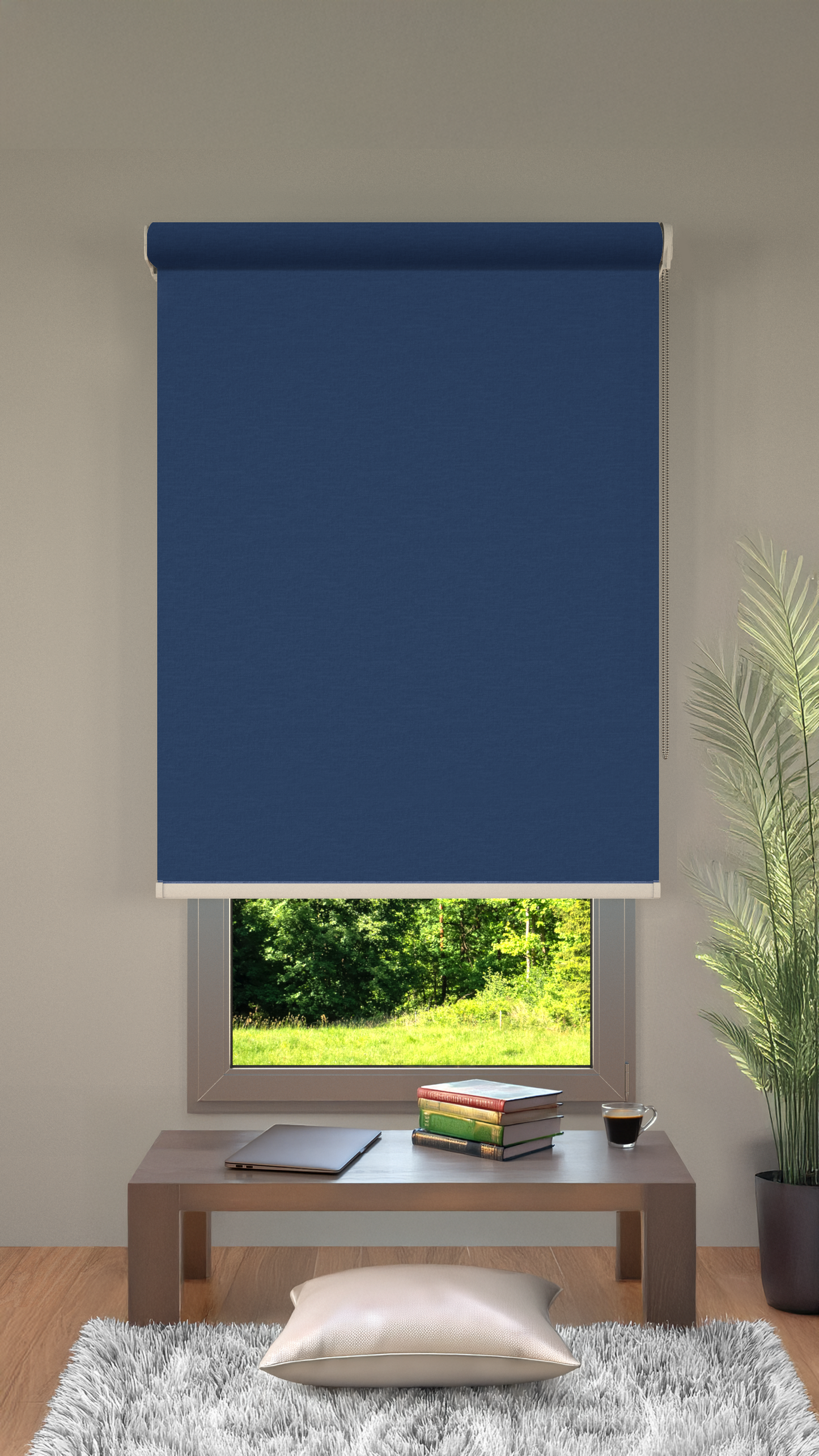 Rolgordijn Verduisterend Blauw