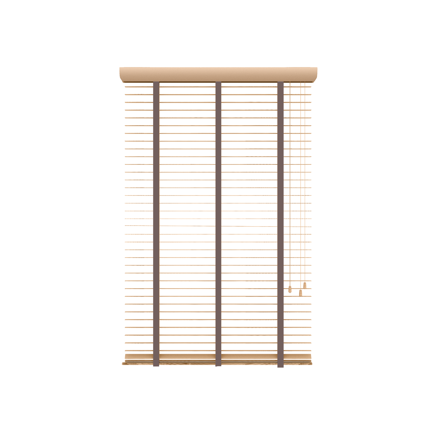 Basswood Jaloezie met Ladderband 35mm licht eik