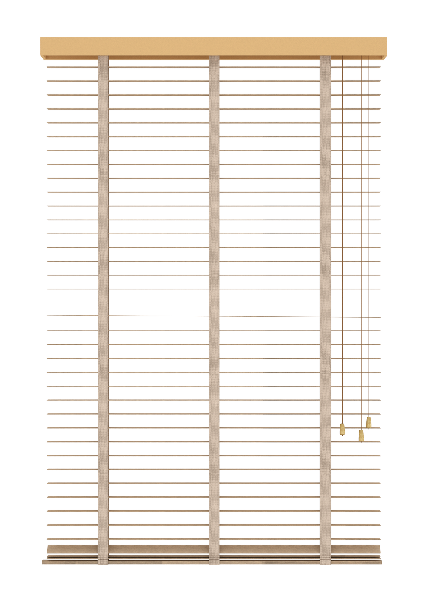 Bamboe Jaloezie zonder Ladderband 35mm taupe