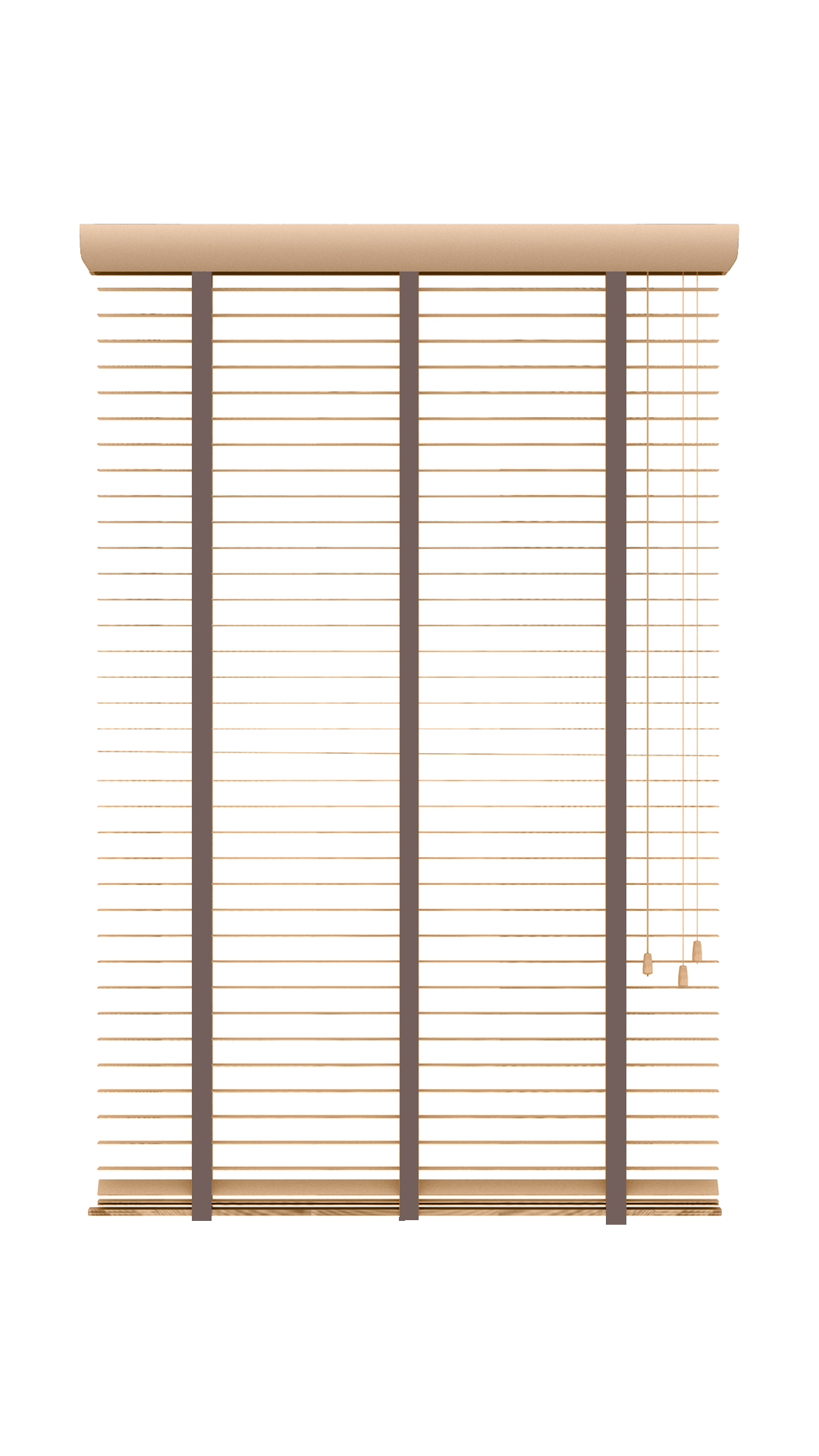 Basswood Jaloezie met Ladderband 50mm Licht Eik