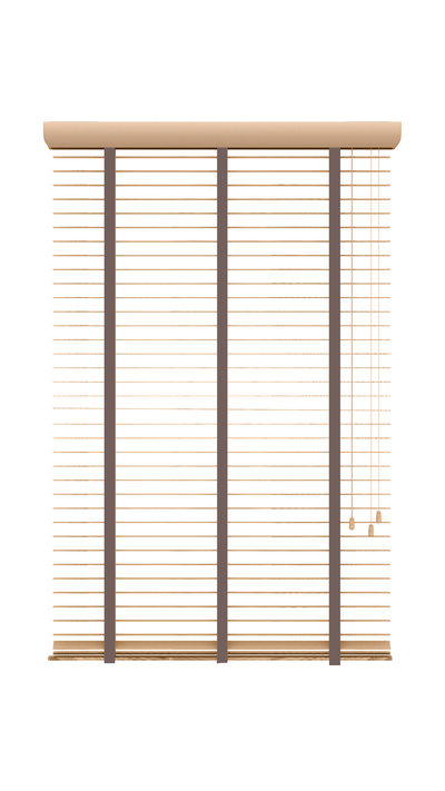 Basswood Jaloezie met Ladderband 35mm Licht Eik