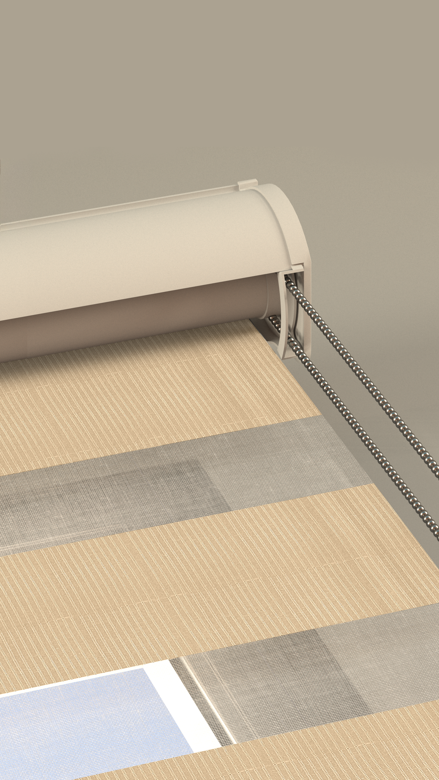 Duo Rolgordijn Semi Transparant Beige
