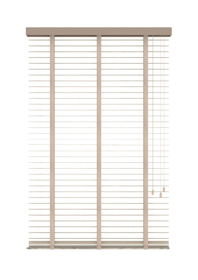 Basswood Jaloezie met Ladderband 35mm Limestone