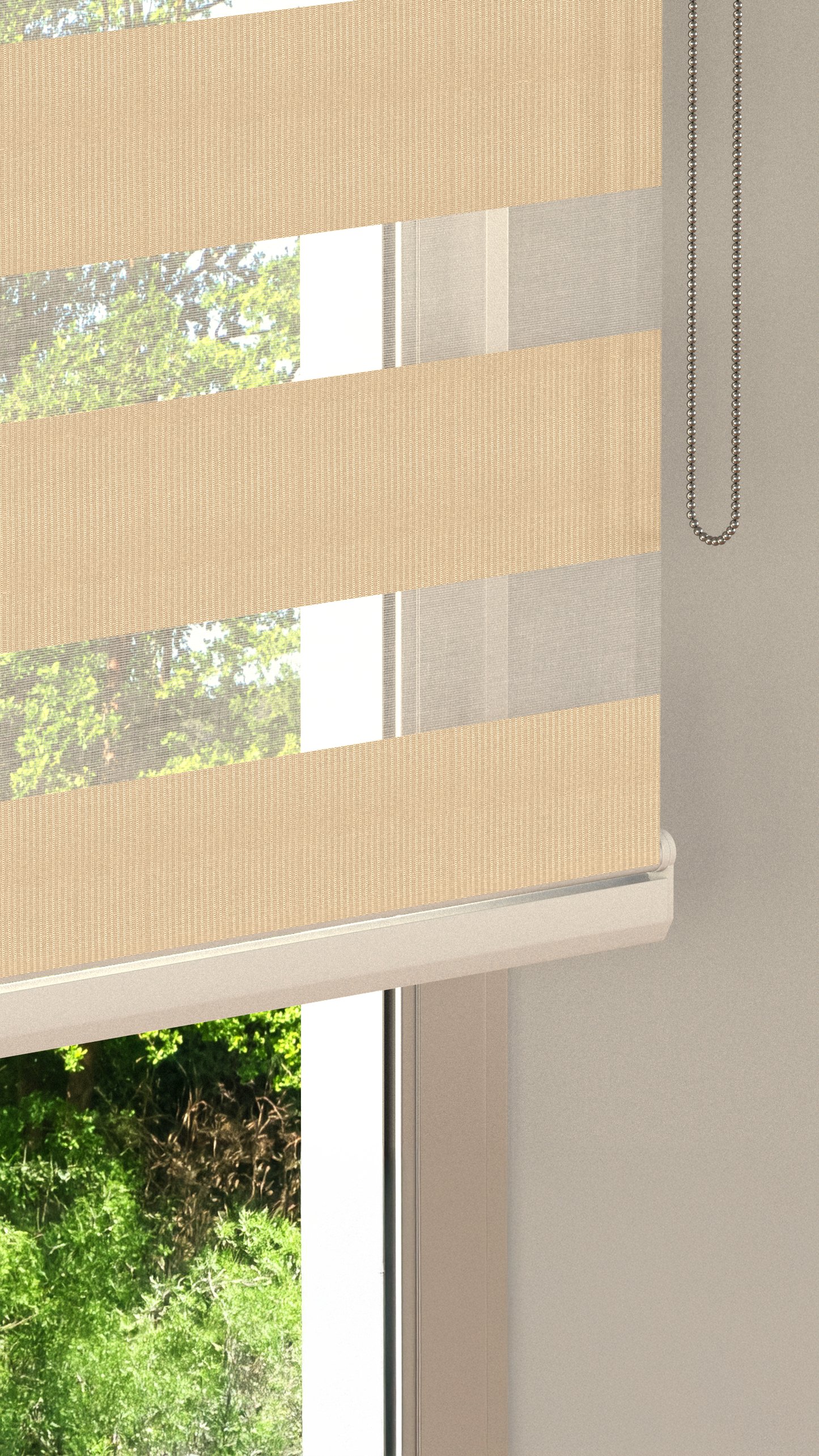 Duo Rolgordijn Semi Transparant Beige