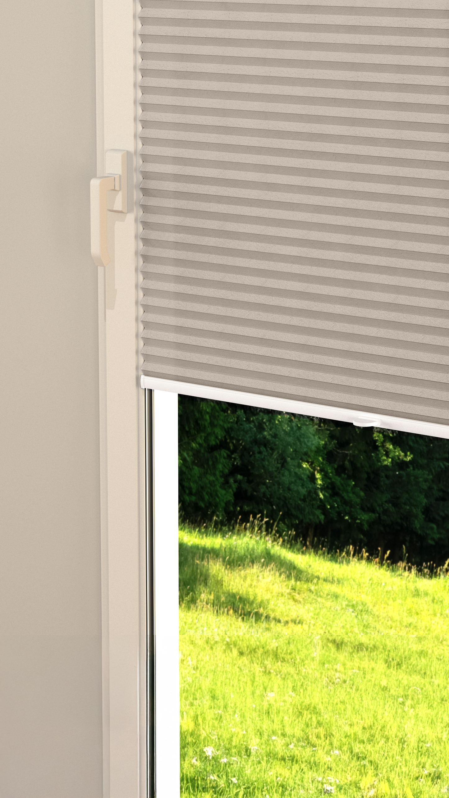 Plisse Gordijn Semi Transparant Beige