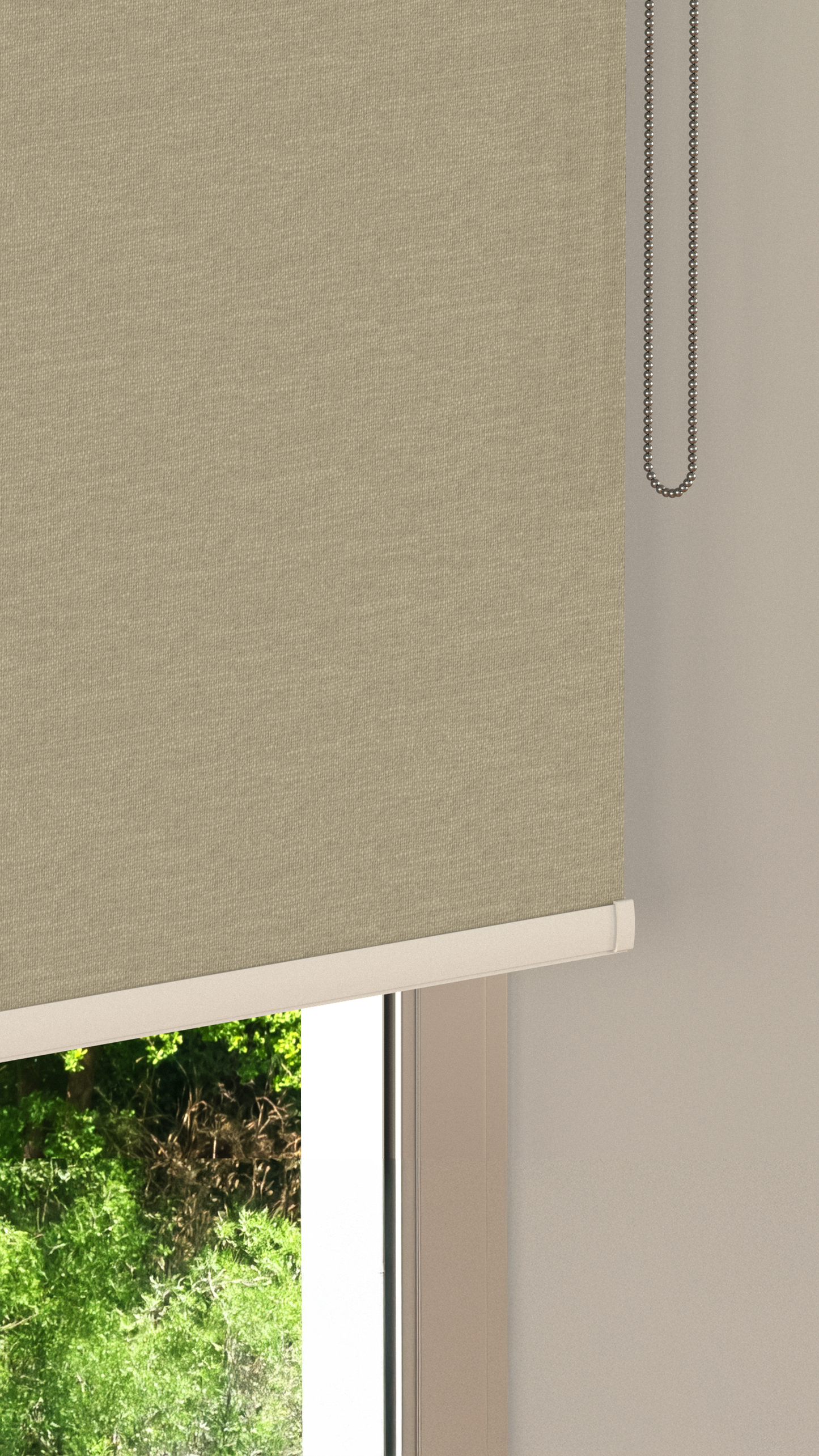 Rolgordijn Semi Transparant Donker-Beige