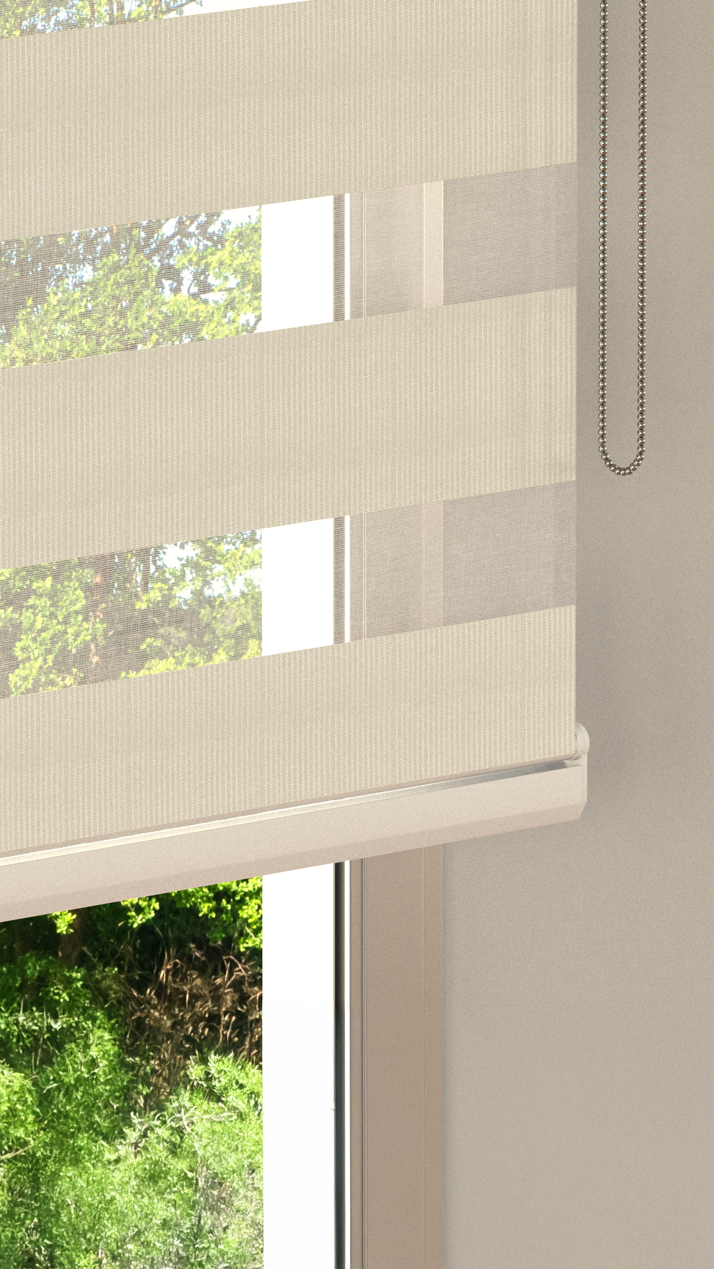 Duo Rolgordijn Semi Transparant Pearl-White