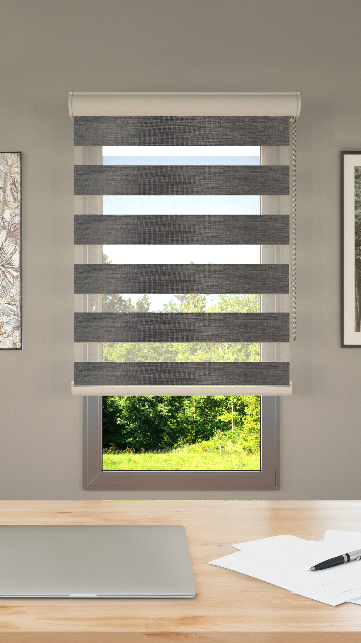 Duo Rolgordijn Verduisterend Wit