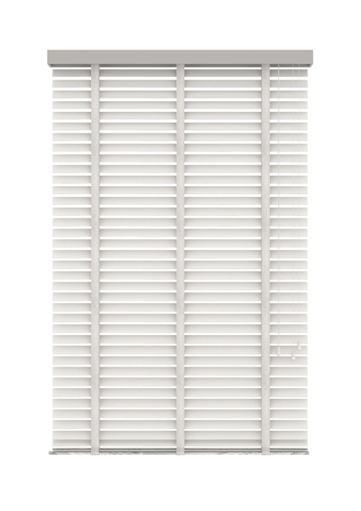Basswood Jaloezie met Ladderband 65mm Wit