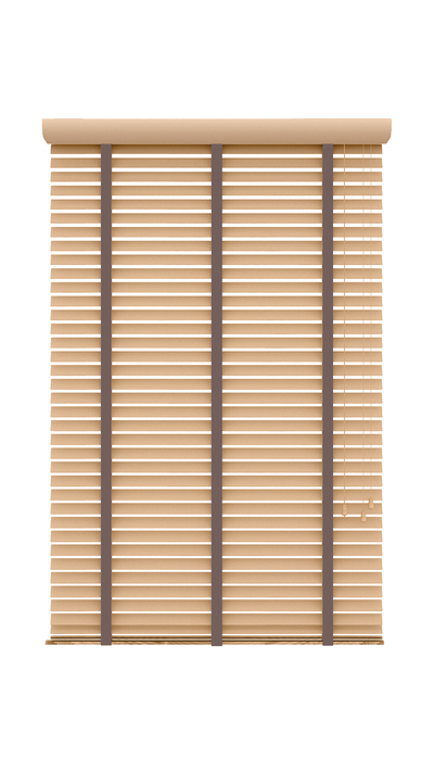 Basswood Jaloezie met Ladderband 35mm Licht Eik