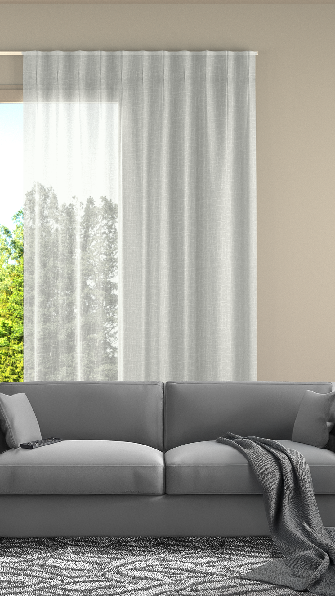 Gordijn Horta Inbetween / Vitrage Off White