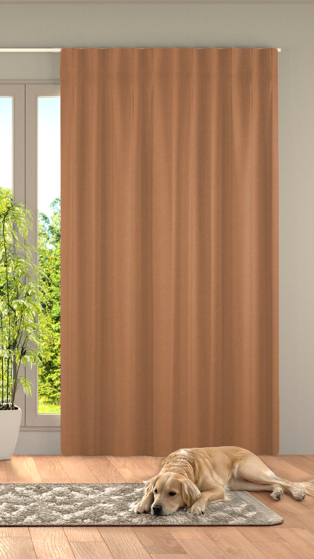 Gordijn Arlon Dim Out Donker Beige