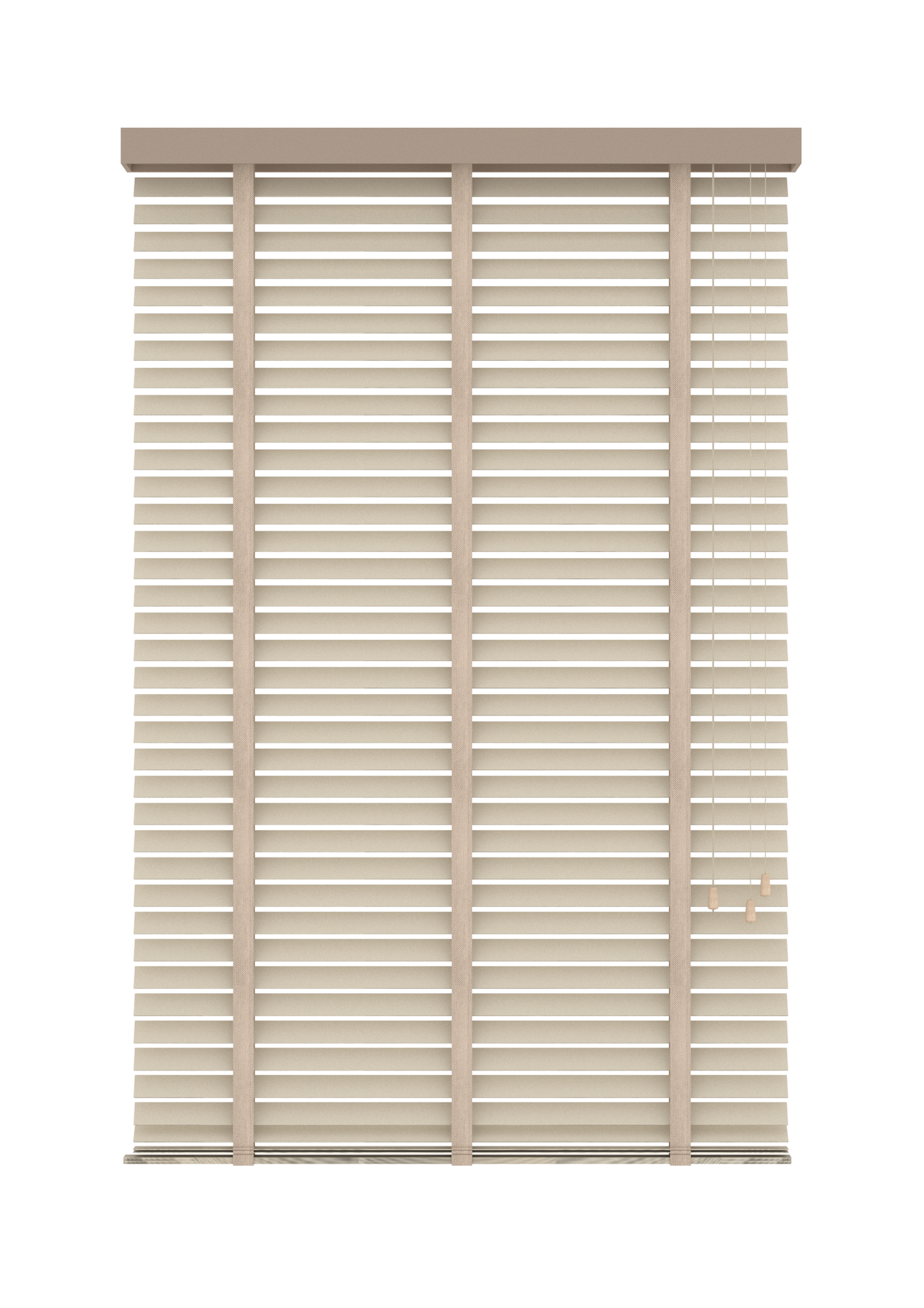 Basswood Jaloezie met Ladderband 35mm Limestone