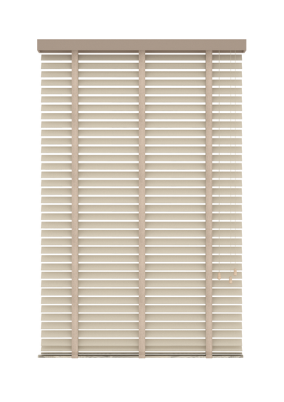 Basswood Jaloezie met Ladderband 35mm Limestone