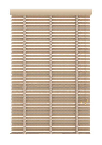 Bamboe Jaloezie met Ladderband 35mm taupe