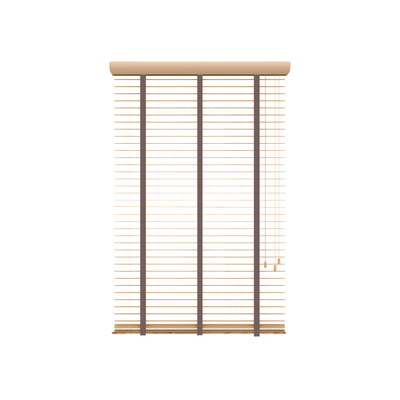 Basswood Jaloezie met Ladderband 65mm licht eik