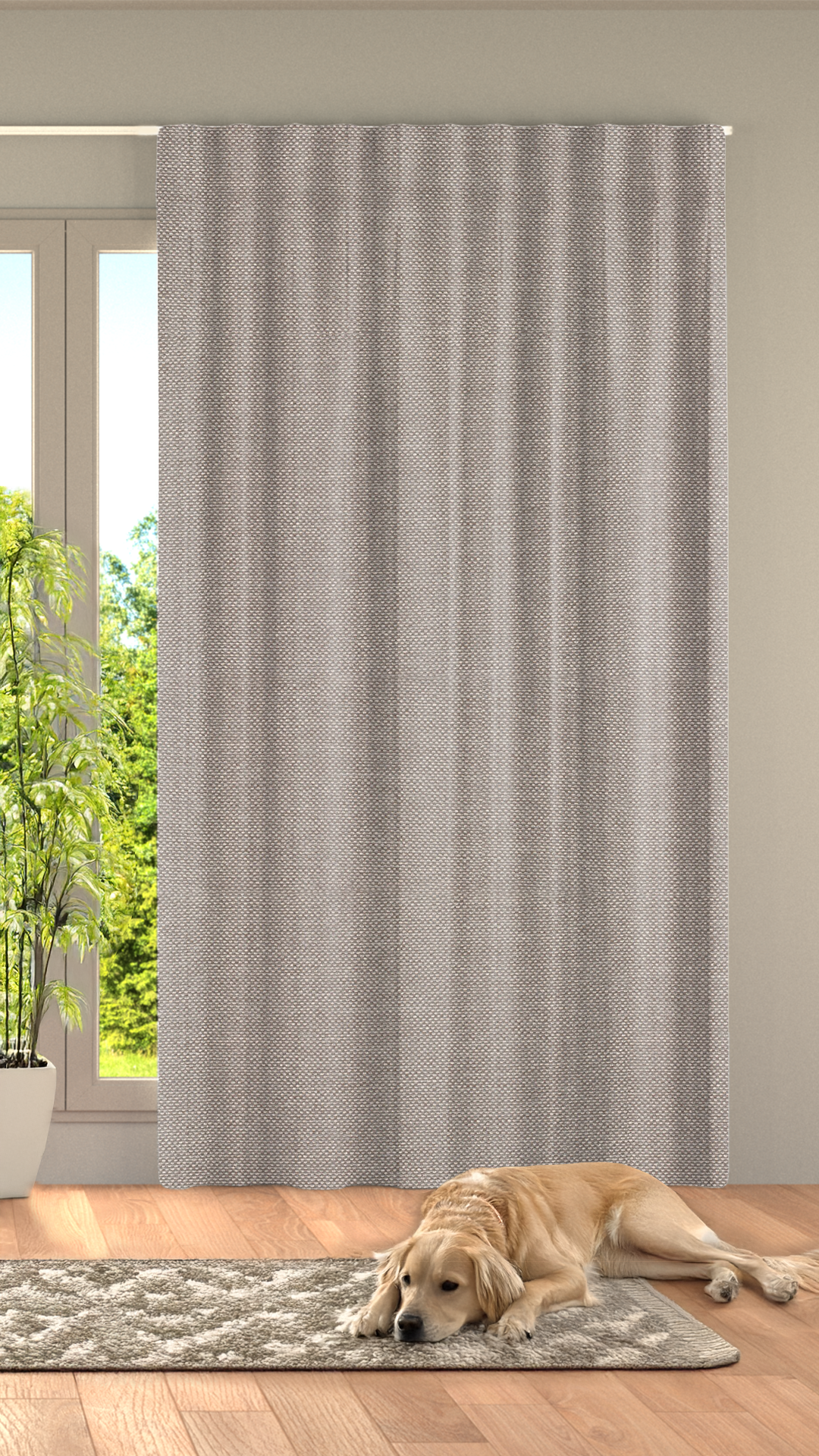 Gordijn Rib Dim Out Taupe