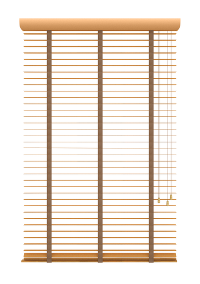Bamboe Jaloezie met Ladderband 50mm eik