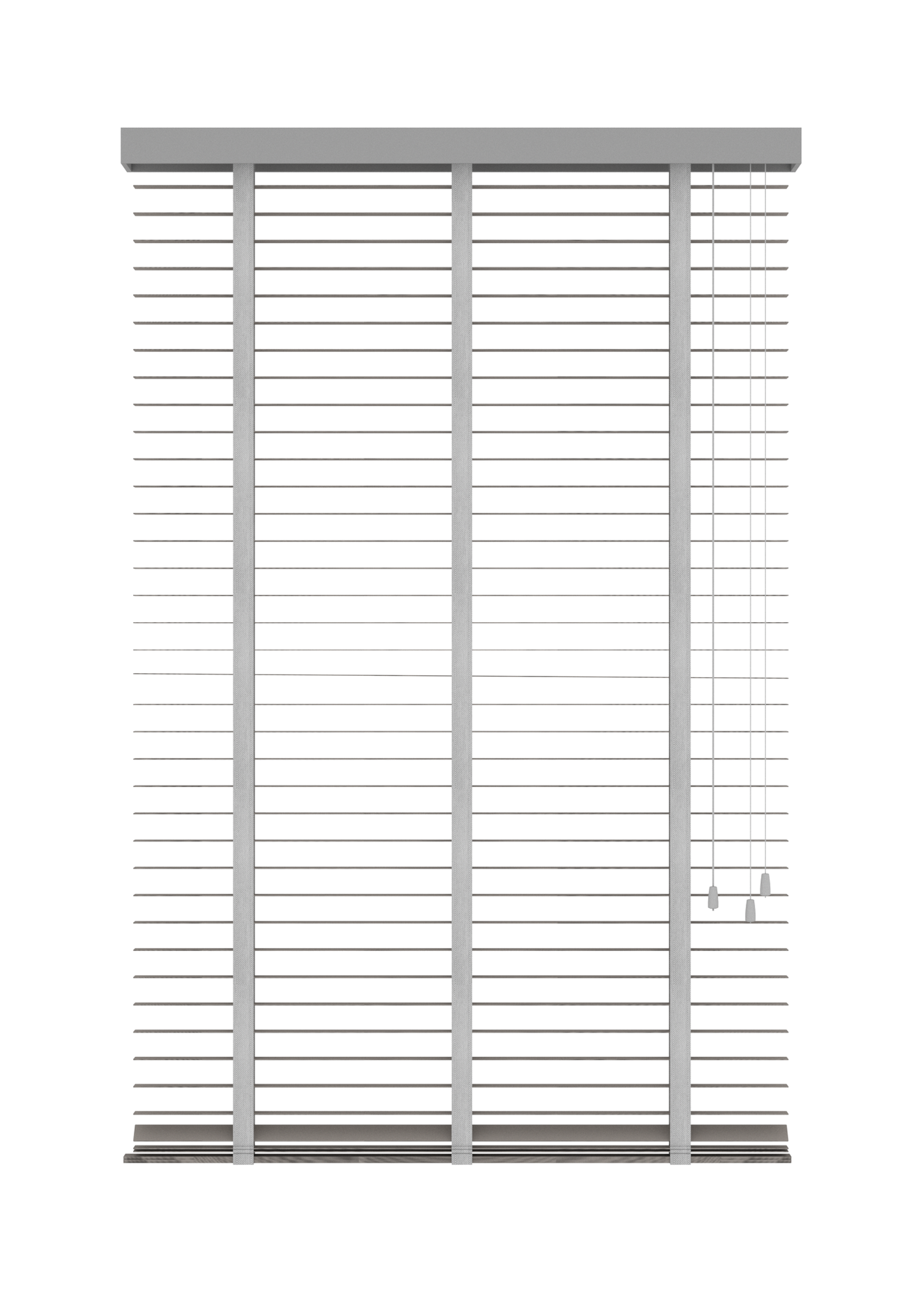 Basswood Jaloezie met Ladderband 65mm Donker-Grijs