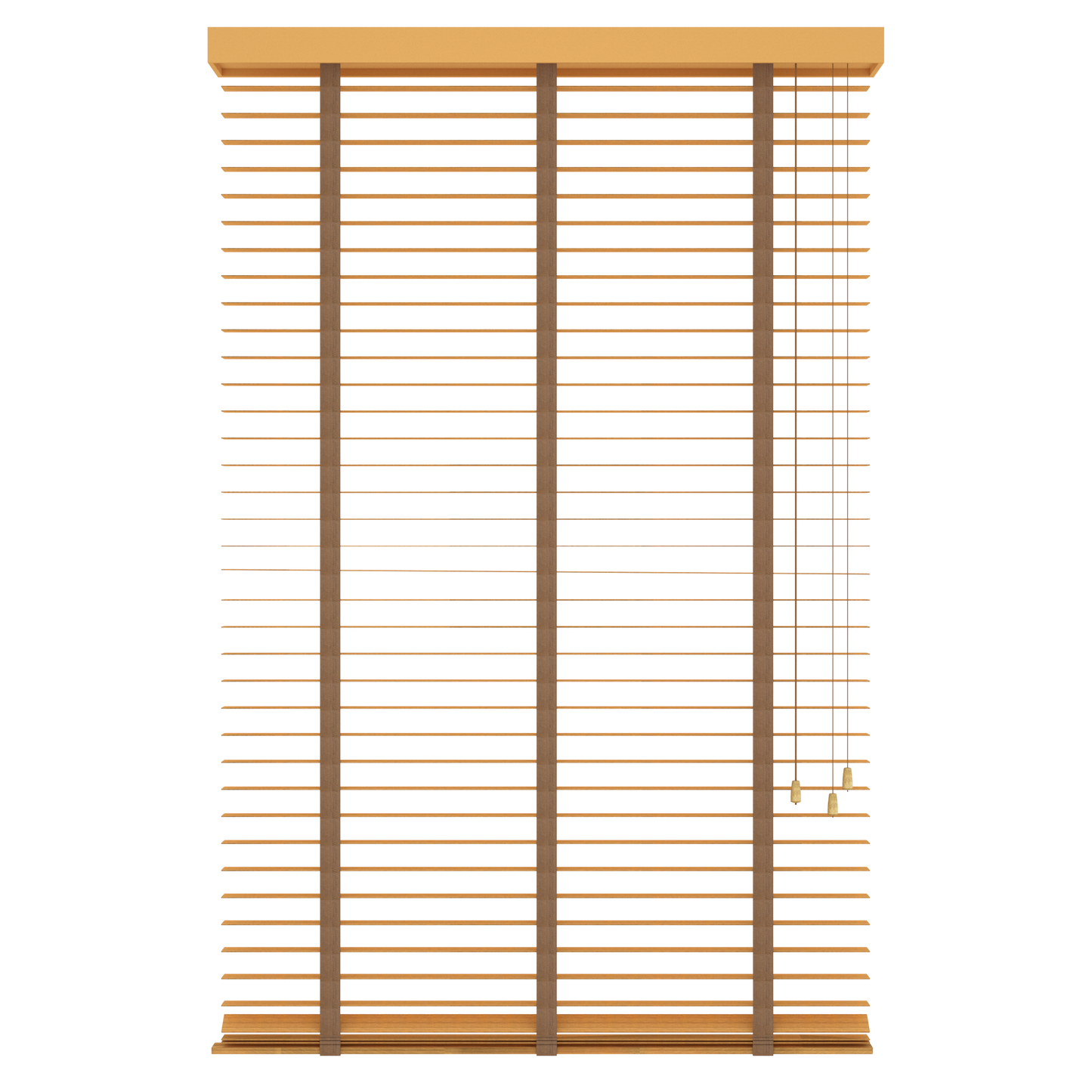 Basswood Jaloezie met Ladderband 65mm licht eik
