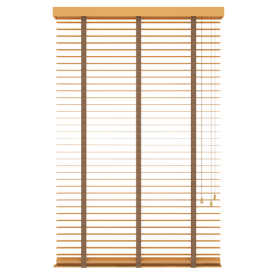 Basswood Jaloezie met Ladderband 65mm licht eik