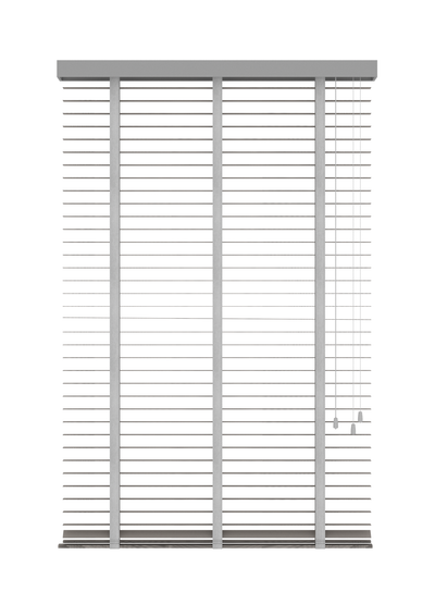 Basswood Jaloezie met Ladderband 50mm Donker-Grijs