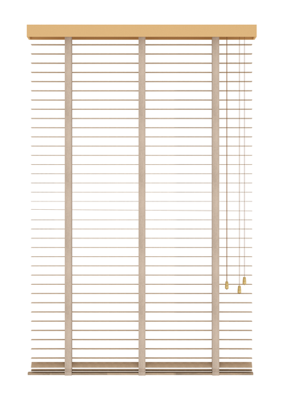 Bamboe Jaloezie zonder Ladderband 50mm taupe
