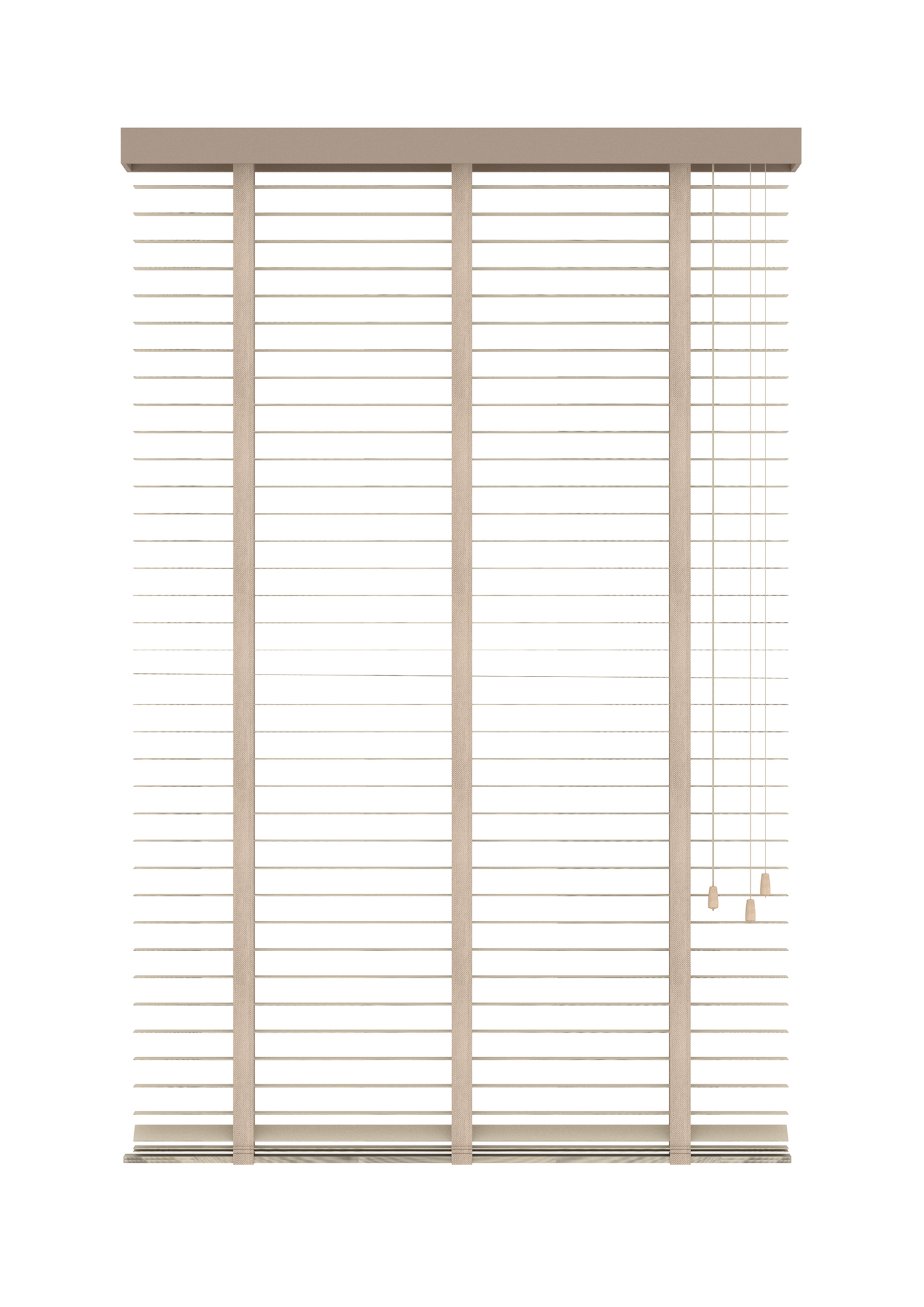 Basswood Jaloezie met Ladderband 65mm Limestone