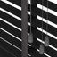 Basswood Jaloezie zonder Ladderband 65mm Zwart