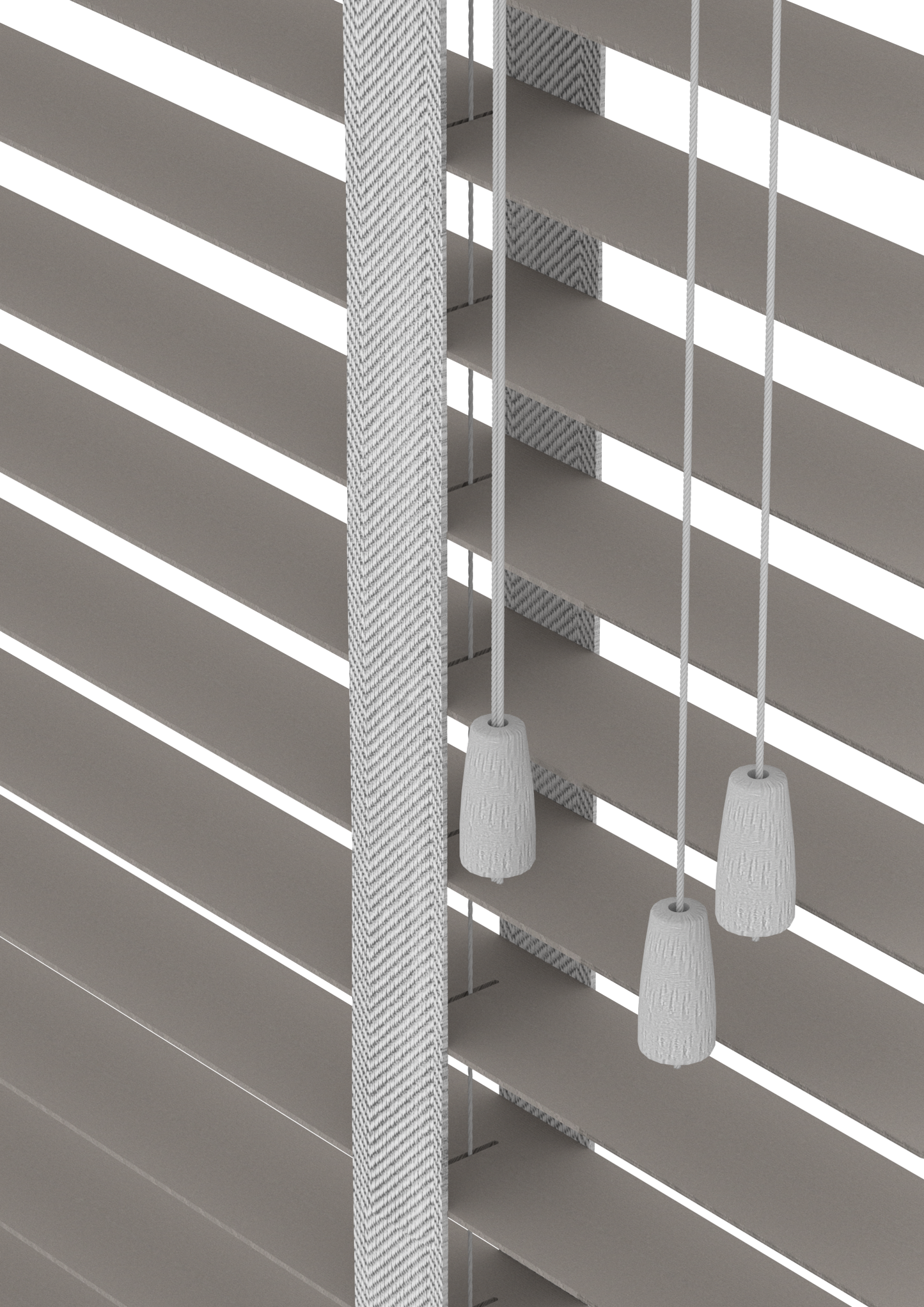 Basswood Jaloezie met Ladderband 35mm Donker-Grijs