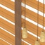 Bamboe Jaloezie met Ladderband 65mm eik