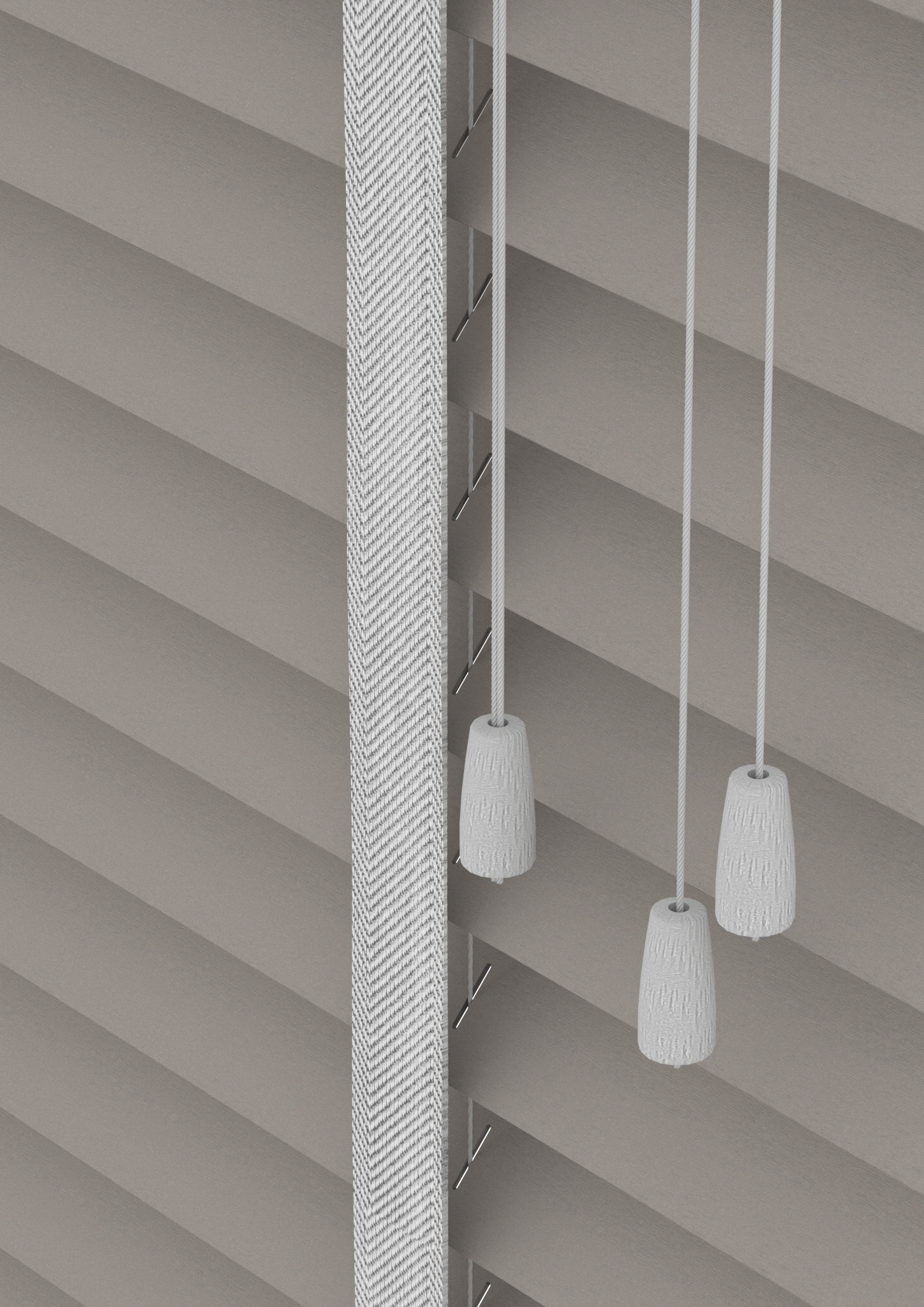 Basswood Jaloezie 35MM Donker Grijs Coord Dicht