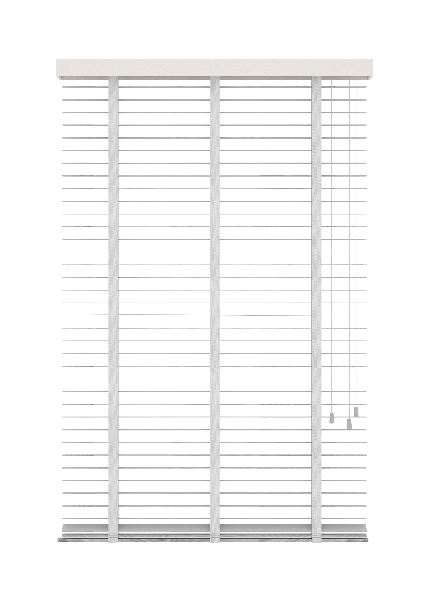 Basswood Jaloezie 50MM Wit Open