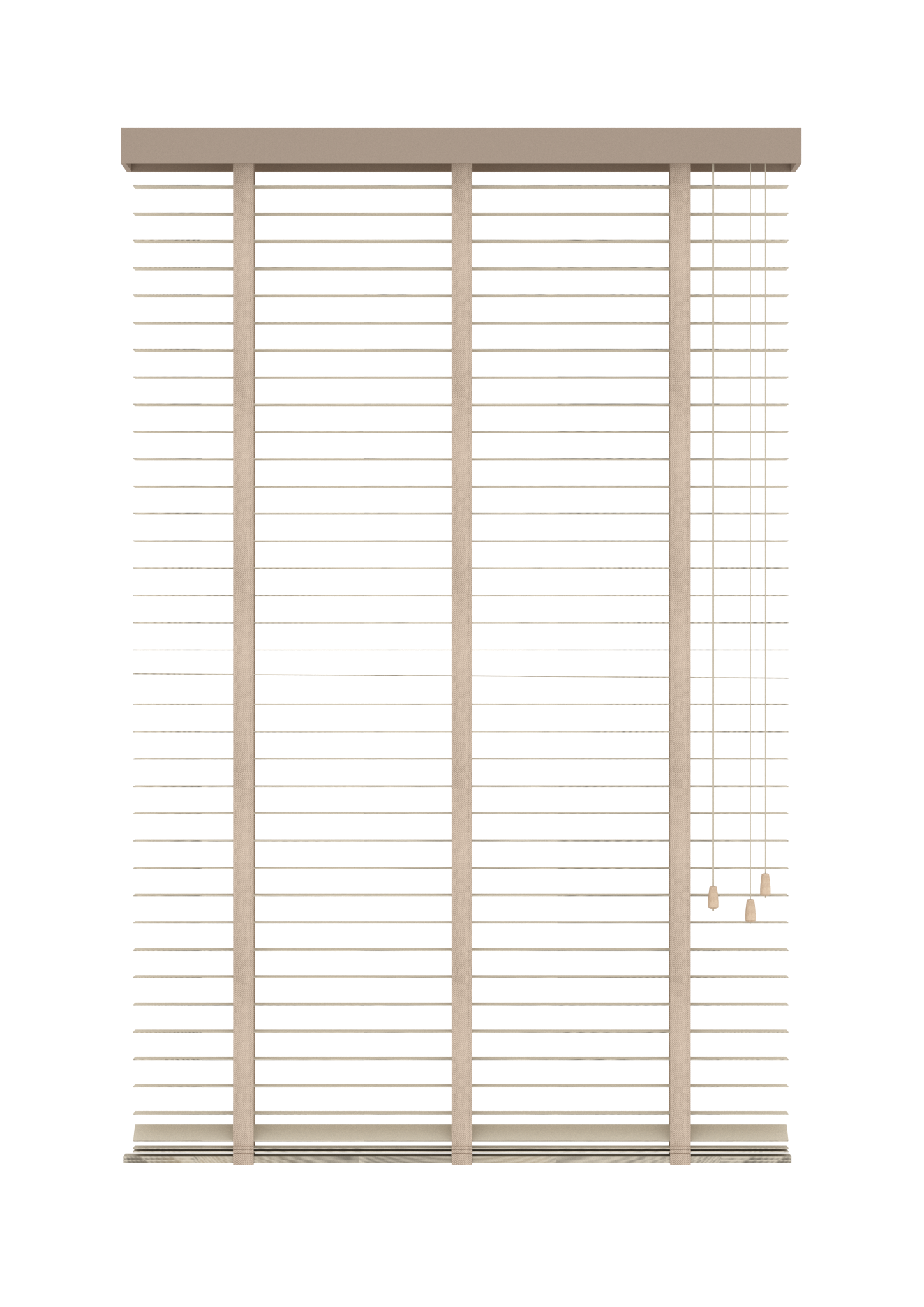 Basswood Jaloezie 65MM Limestone Open