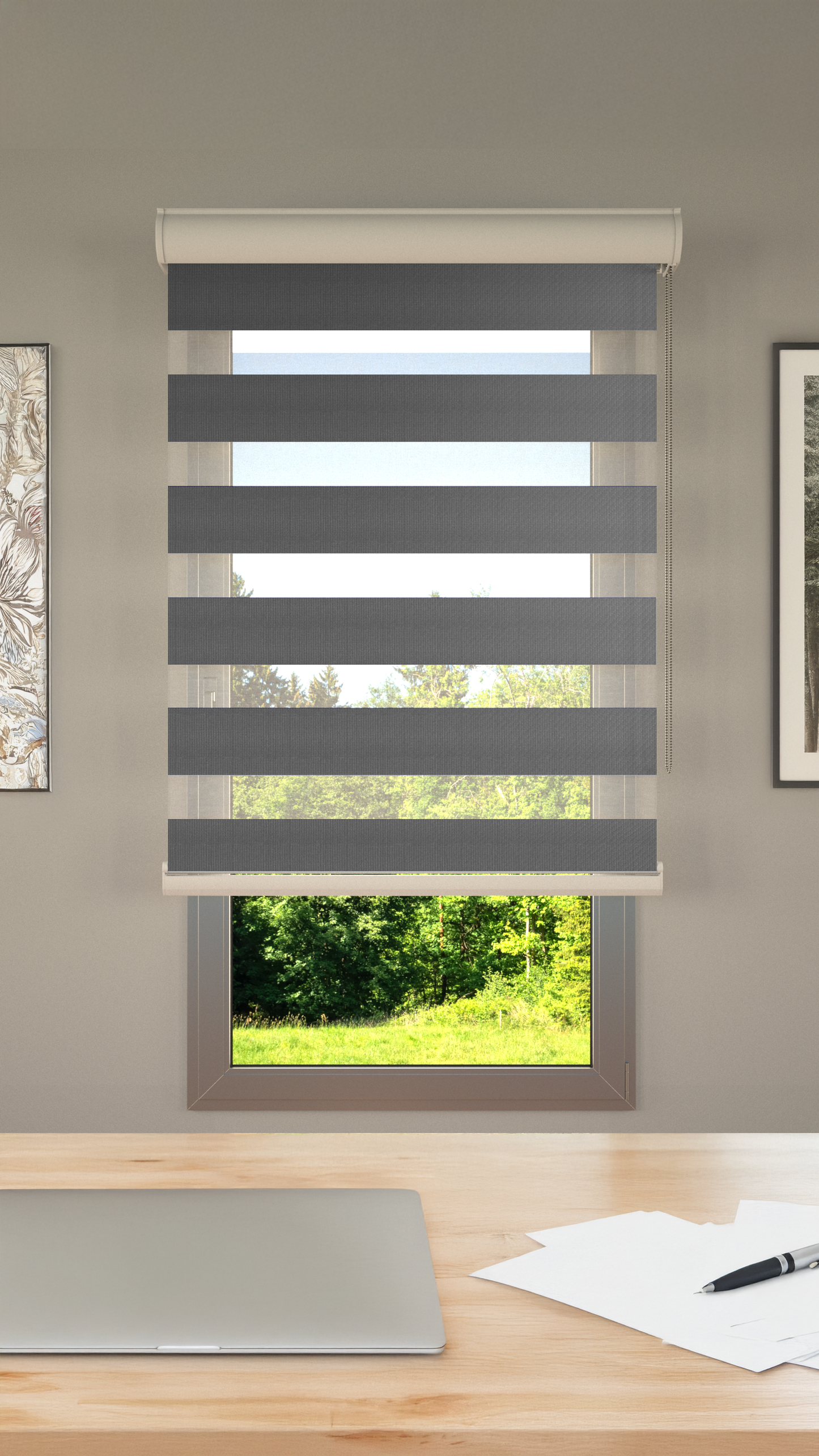 Duo Rolgordijn Verduisterend Wit