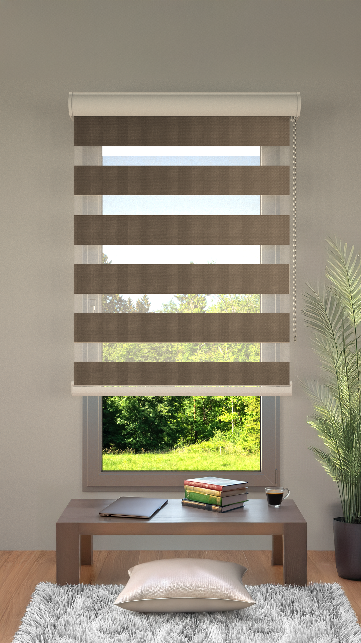 Duo Rolgordijn Verduisterend Wit