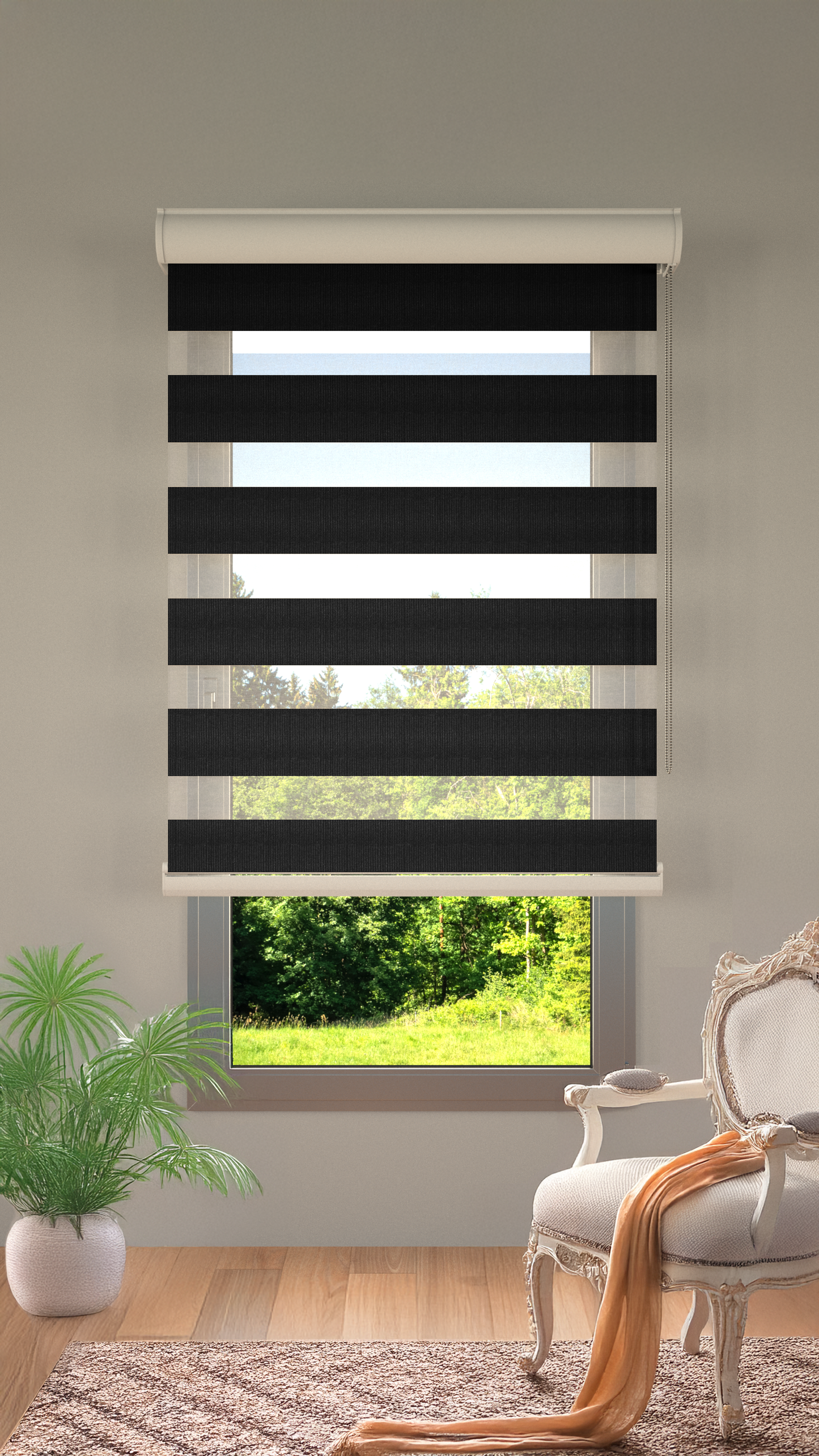 Duo Rolgordijn Verduisterend Wit