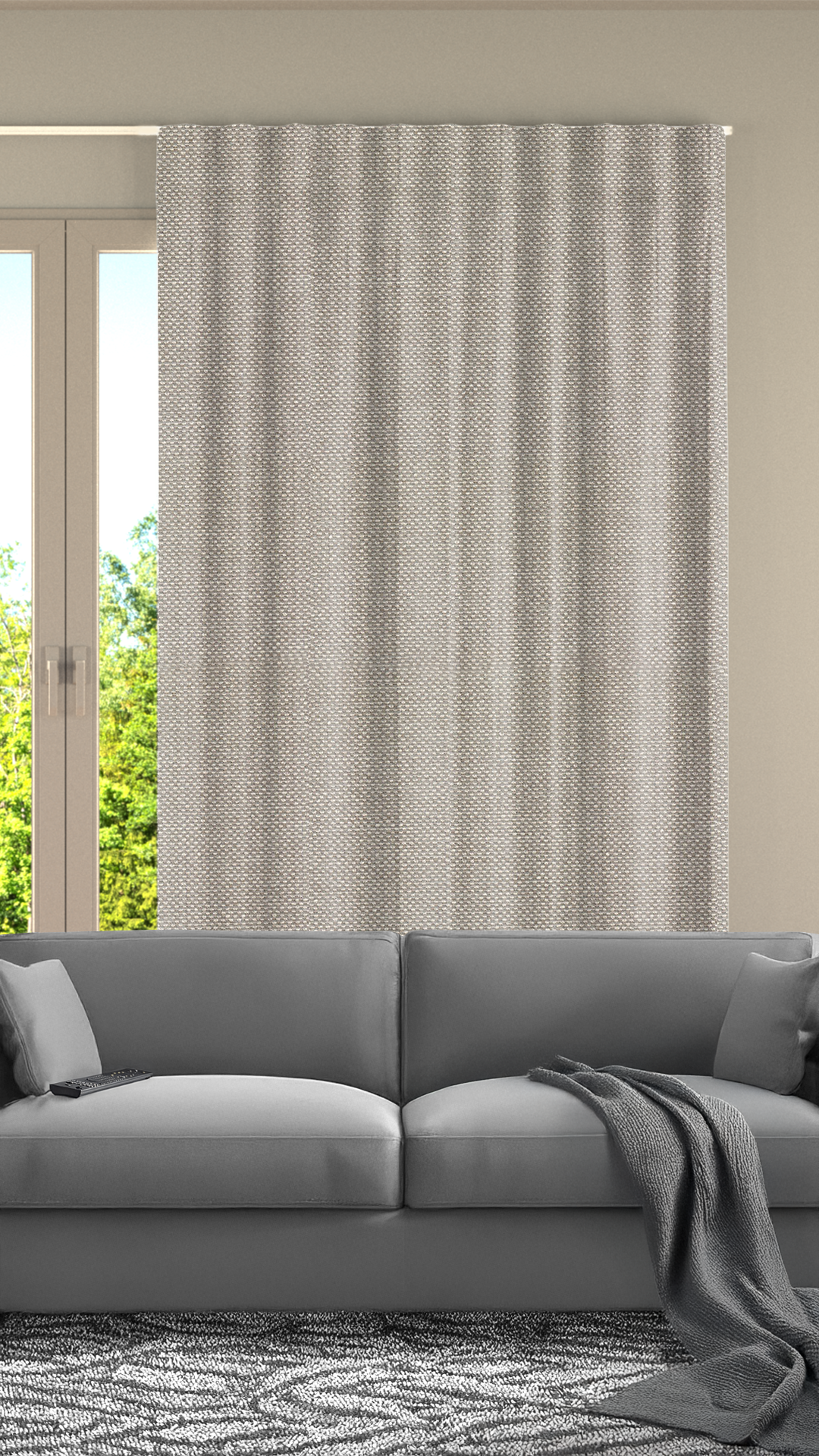 Gordijn Rib Dim Out Beige