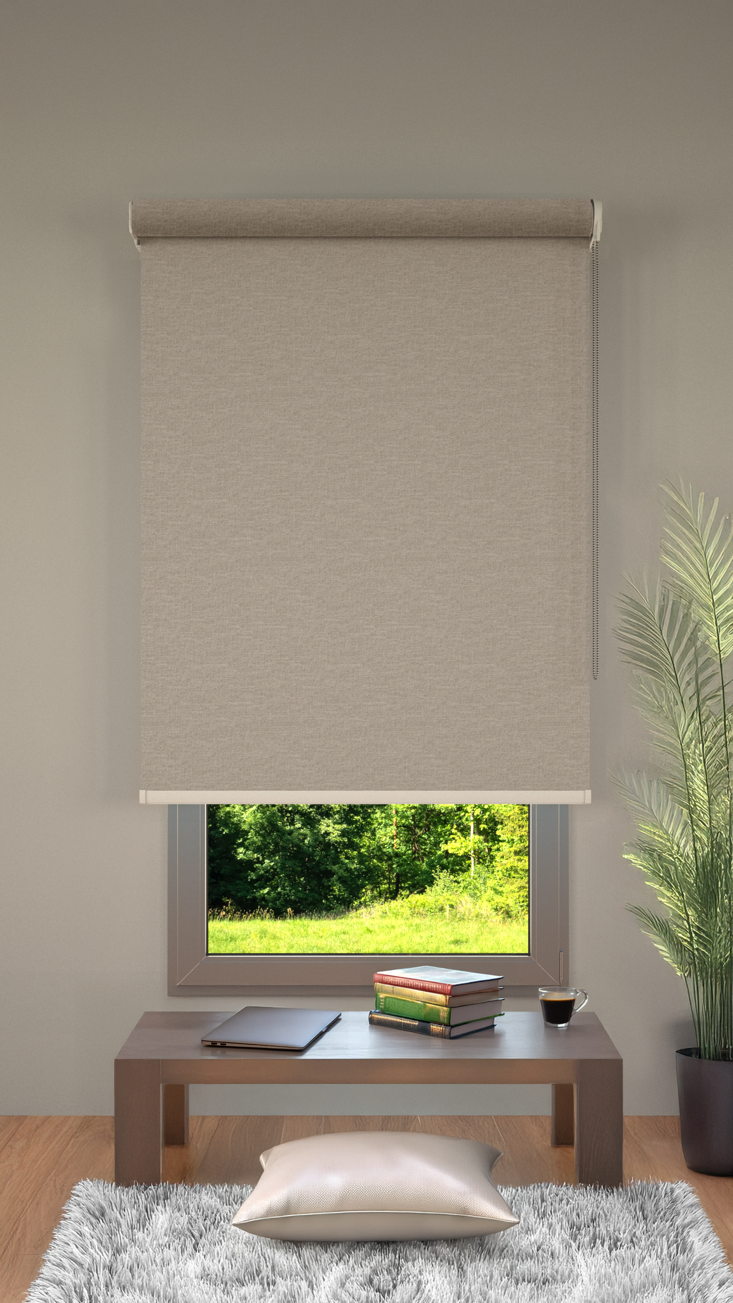Rolgordijn Verduisterend Beige