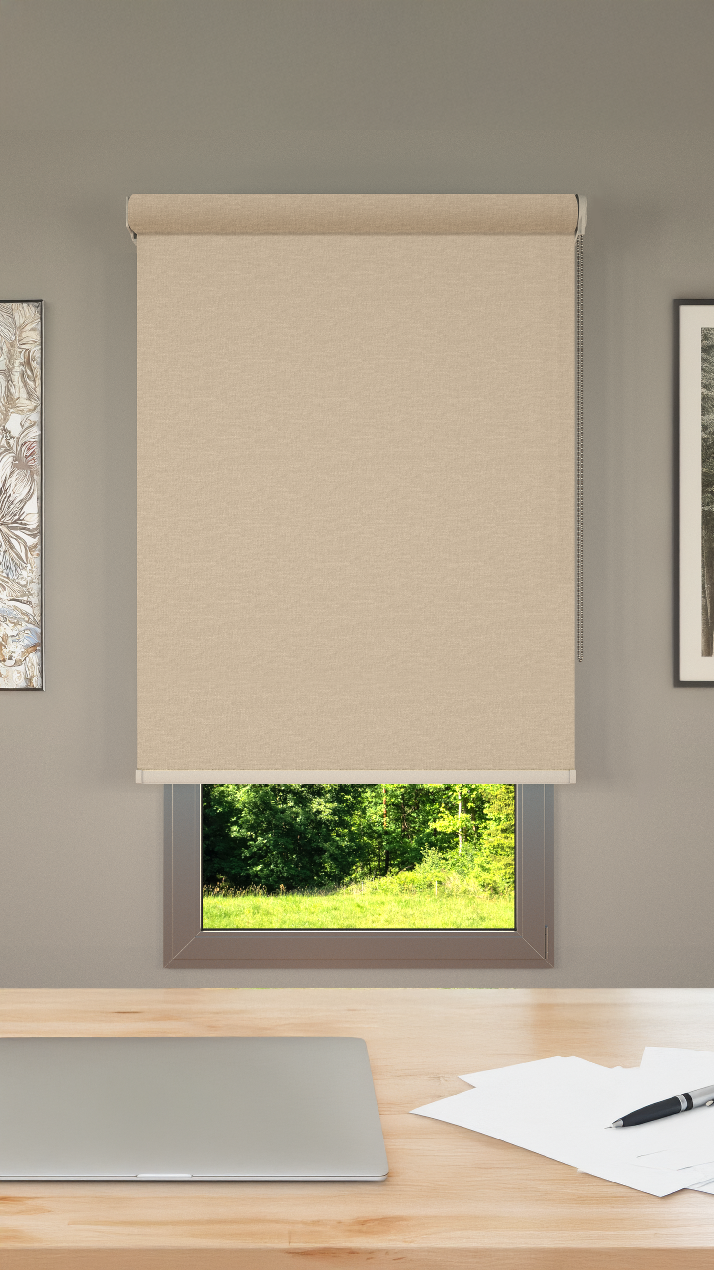 Rolgordijn Verduisterend Beige
